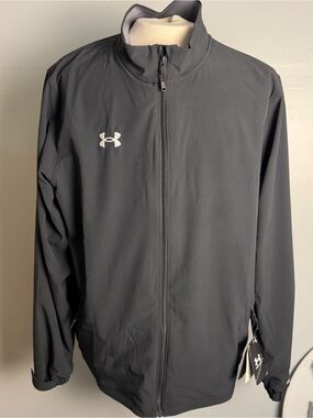 Under Armour Jacket Men's Black Full-Zip Warmup XL NWT